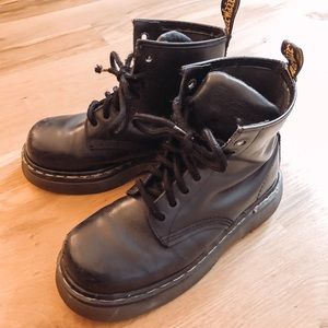 Dr Martens Chunky Platform Sole Combat Moto Boots